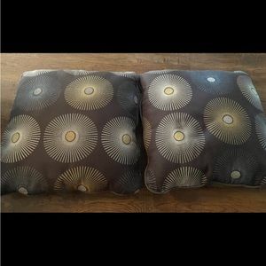 2 large throw pillows new dark gray FIRM PRICE